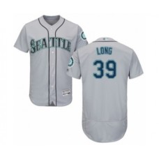 Men's Seattle Mariners #39 Shed Long Grey Road Flex Base Authentic Collection Baseball Player Stitched Jersey