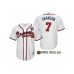 Men's 2019 Armed Forces Day Dansby Swanson #7 Atlanta Braves White Stitched Jersey