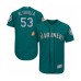 Men's Seattle Mariners #53 Dan Altavilla Teal Green Alternate Flex Base Authentic Collection Baseball Player Stitched Jersey