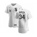 Men's Chicago White Sox #34 Michael Kopech White Home 2020 Authentic Player Baseball Stitched Jersey