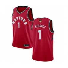 Men's Toronto Raptors #1 Tracy Mcgrady Swingman Red 2019 Basketball Finals Bound Jersey - Icon Edition