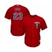 Men's Minnesota Twins #23 Nelson Cruz Replica Scarlet Alternate Cool Base Baseball Jersey