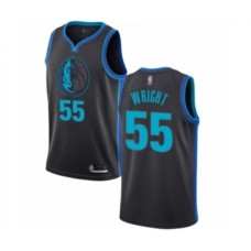 Men's Dallas Mavericks #55 Delon Wright Authentic Charcoal Basketball Jersey - City Edition