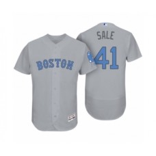 Men's Boston Red Sox #41 Chris Sale Gray 2017 Fathers Day Flex Base Stitched Jersey