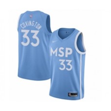 Men's Minnesota Timberwolves #33 Robert Covington Swingman Blue Basketball Stitched Jersey - 2019 20 City Edition