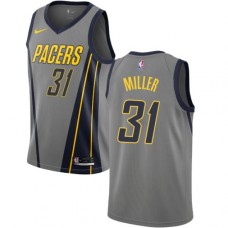 Men's Nike Indiana Pacers #31 Reggie Miller Swingman Gray NBA Jersey - City Edition