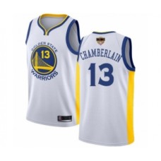 Men's Golden State Warriors #13 Wilt Chamberlain Swingman White 2019 Basketball Finals Bound Basketball Jersey - Association Edition