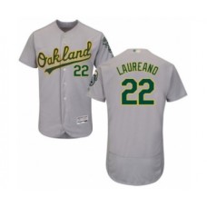 Men's Oakland Athletics #22 Ramon Laureano Grey Road Flex Base Authentic Collection Baseball Player Stitched Jersey