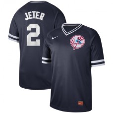 Men's Nike New York Yankees #2 Derek Jeter Nike Cooperstown Collection Legend V-Neck Stitched Jersey Navy