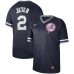 Men's Nike New York Yankees #2 Derek Jeter Nike Cooperstown Collection Legend V-Neck Stitched Jersey Navy