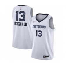 Men's Memphis Grizzlies #13 Jaren Jackson Jr. Authentic White Finished Basketball Stitched Jersey - Association Edition