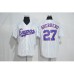 Mitchell And Ness Montreal Expos #27 Vladimir Guerrero White Strip Throwback Stitched Baseball Jersey