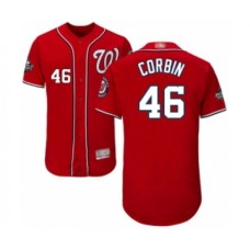 Men's Washington Nationals #46 Patrick Corbin Red Alternate Flex Base Authentic Collection 2019 World Series Bound Baseball Stitched Jersey