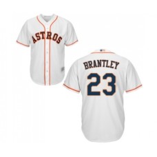 Men's Houston Astros #23 Michael Brantley Replica White Home Cool Base Baseball Jersey