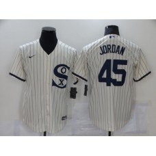 Men's Nike Chicago White Sox #45 Michael Jordan Cream Game 2021 Field of Dreams Stitched Jersey