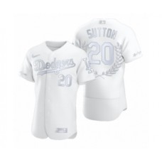 Men's Don Sutton #20 Los Angeles Dodgers White Awards Collection Retirement Stitched Jersey