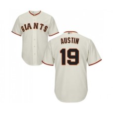 Men's San Francisco Giants #19 Tyler Austin Replica Cream Home Cool Base Baseball Jersey