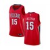 Men's New Orleans Pelicans #15 Frank Jackson Authentic Red Basketball Stitched Jersey Statement Edition