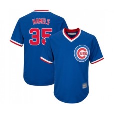 Men's Chicago Cubs #35 Cole Hamels Replica Royal Blue Cooperstown Cool Base Baseball Jersey