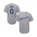 Men's Kansas City Royals #0 Terrance Gore Replica Grey Road Cool Base Baseball Jersey