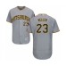 Men's Pittsburgh Pirates #23 Mitch Keller Grey Road Flex Base Authentic Collection Baseball Player Stitched Jersey