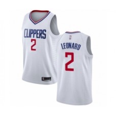 Men's Los Angeles Clippers #2 Kawhi Leonard Authentic White Basketball Jersey - Association Edition