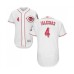 Men's Cincinnati Reds #4 Jose Iglesias White Home Flex Base Authentic Collection Baseball Jersey