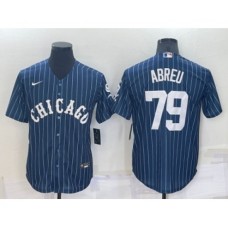 Men's Chicago White Sox #79 Jose Abreu Navy Cool Base Stitched Jersey