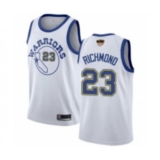 Men's Golden State Warriors #23 Mitch Richmond Swingman White Hardwood Classics 2019 Basketball Finals Bound Basketball Jersey