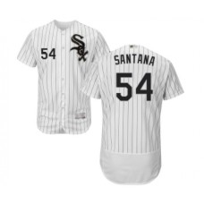 Men's Chicago White Sox #54 Ervin Santana White Home Flex Base Authentic Collection Baseball Jersey