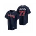 Men's Atlanta Braves #77 Luke Jackson Nike Navy 2020 Replica Alternate Stitched Jersey