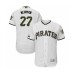 Men's Pittsburgh Pirates #27 Kevin Newman White Alternate Authentic Collection Flex Base Baseball Player Stitched Jersey