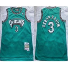 Memphis Grizzlies #3 Shareef Abdur-Rahim 1996-97 Green Hardwood Classics Soul Swingman Throwback Stitched Jersey