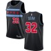 Men's Nike Chicago Bulls #32 Kris Dunn Swingman Black NBA Jersey - City Edition