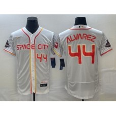 Men's Houston Astros #44 Yordan Alvarez Number White 2023 City Connect Flex Base Stitched Jersey1