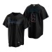 Men's Nike Miami Marlins #9 Lewis Brinson Black Alternate Stitched Baseball Jersey