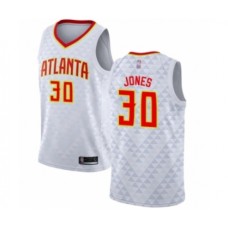 Men's Atlanta Hawks #30 Damian Jones Authentic White Basketball Stitched Jersey - Association Edition