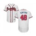 Men's Atlanta Braves #48 Jonny Venters White Home Flex Base Authentic Collection Baseball Jersey