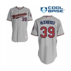 Men's Minnesota Twins #39 Trevor Hildenberger Authentic Grey Road Cool Base Baseball Player Stitched Jersey