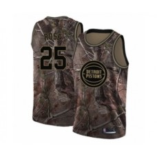 Men's Detroit Pistons #25 Derrick Rose Swingman Camo Realtree Collection Basketball Stitched Jersey