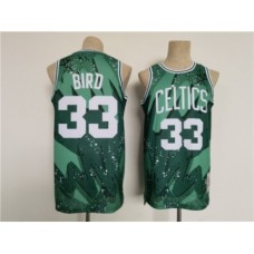 Men's Boston Celtics #33 Larry Bird Green Throwback basketball Stitched Jersey