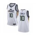 Men's Utah Jazz #10 Mike Conley Authentic White Basketball Jersey - Association Edition