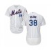 Men's New York Mets #38 Justin Wilson White Home Flex Base Authentic Collection Baseball Player Stitched Jersey