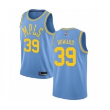 Men's Los Angeles Lakers #39 Dwight Howard Authentic Blue Hardwood Classics Basketball Stitched Jersey