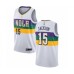 Men's New Orleans Pelicans #15 Frank Jackson Authentic White Basketball Stitched Jersey - City Edition