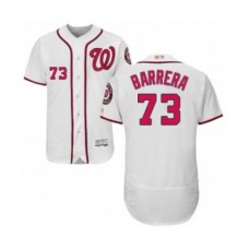 Men's Washington Nationals #73 Tres Barrera White Home Flex Base Authentic Collection Baseball Player Stitched Jersey