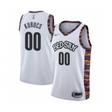 Men's Brooklyn Nets #00 Rodions Kurucs Swingman White Basketball Stitched Jersey - 2019 20 City Edition