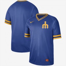 Men's Nike Seattle Mariners Blank Cooperstown Collection Legend V-Neck Stitched Jersey Royal