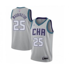 Men's Jordan Charlotte Hornets #25 PJ Washington Swingman Gray Basketball Stitched Jersey - 2019 20 City Edition