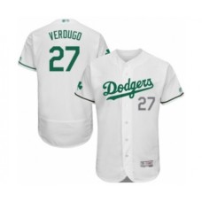 Men's Los Angeles Dodgers #27 Alex Verdugo White Celtic Flexbase Authentic Collection Baseball Player Stitched Jersey